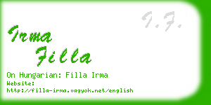 irma filla business card